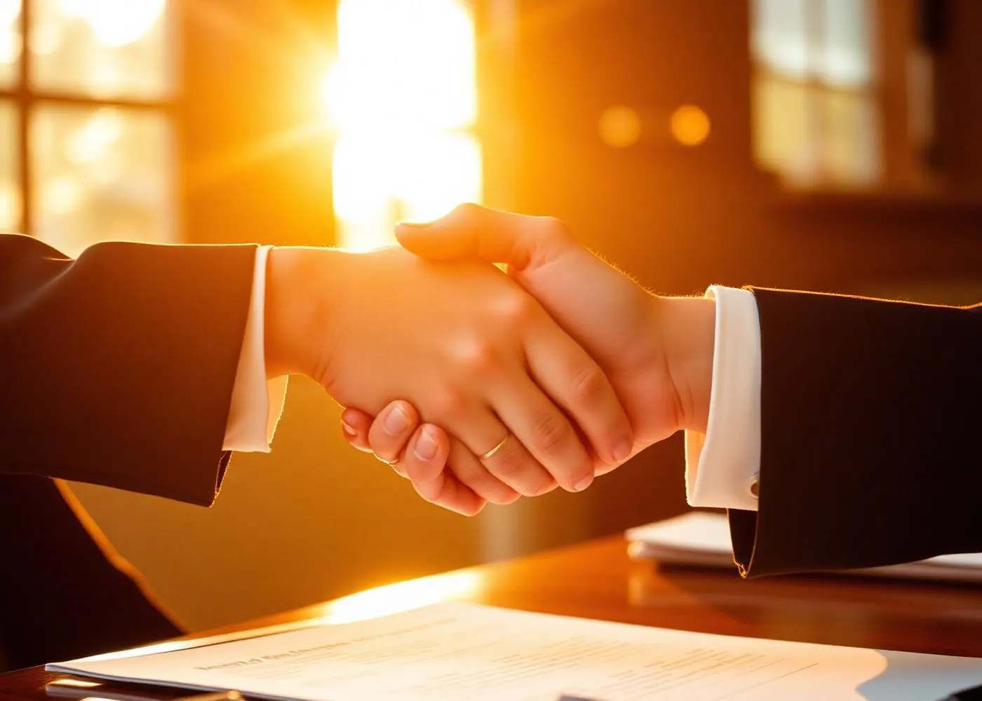 Handschlag als Symbol für Partnerschaft auf Augenhöhe mit der Pegasus Group GmbH